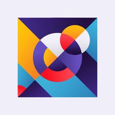 an abstract geometric design with different colors and shapes