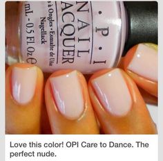 OPI care to dance. Love. Nude Pink Nails, Rose Nail Design, Opi Nail Colors, Opi Nail Lacquer, Bossa Nova