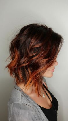 Copper Balayage Hair, Shatush Hair, Balayage Hair Ideas, Girl Hair Styles, Hair Styles Long Hair, Copper Balayage, Hair Color Techniques, Hair Makeover