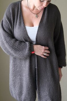 Hand knit grey sweater, cardigan Womens sweaters, Chunky sweater Warm Cozy Long sweater coat Winter jacket. One size.  This long cardigan can be worn over blouses, tops, dresses and any sort of clothing. Perfect for both, teens and adults. Spring, fall and winter overcoat. Soft and cozy, it will keep you warm. Perfect for all body types.  Each piece is made with care exclusively by me. I design and write all of my own patterns, making each piece authentic and unique. This hand knitted sweater is Oversized Knitted Gray Cardigan, Cozy Gray Knitted Cardigan, Gray Knitted Sweater Coat, Oversized Gray Knitted Cardigan, Oversized Gray Chunky Knit Cardigan, Oversized Gray Knit Cardigan, Hand Knitted Gray Sweater For Fall, Gray Hand Knitted Sweater For Fall, Gray Hand-knitted Sweater For Fall