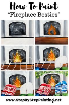 step by step instructions on how to paint fireplace besties