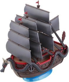 a toy pirate ship is shown on a white background