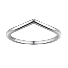 PRICES MAY VARY. STERLNG SILVER RINGS-- Exquisitely crafted in 925 sterling silver with stamp. High quality wishbone stackable rings, high polished, tarnish resistant, hypoallergenic, never fade. No harm to skin, comfort fit. RING DIMENSIONS --Band about 1.8mm wide, 1.1mm thick; available in us standard size 4 to 12. Simple v shaped chevron rings, nice weight, strong and durable, not out of shape. Very comfortable, very shiny, and very romantic. WISHBONE RING-- Wishbone is synonymous with luck, Wedding Bands For Women Simple Silver, V Shaped Wedding Band, Shaped Wedding Band, Chevron Wedding Band, Chevron Wedding, Wishbone Ring, Antique Wedding Rings, Chevron Ring, Ring Shapes