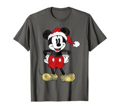 PRICES MAY VARY. Officially Licensed by Disney Graphic Artwork: ODNY-0490 Lightweight, Classic fit, Double-needle sleeve and bottom hem Christmas Mickey Mouse, Disney Christmas Shirts, Christmas Mickey, Christmas Disney, Christmas Clothing, Mickey Mouse T Shirt, Mickey Mouse Shirts, Mickey Christmas, Mickey Mouse Christmas