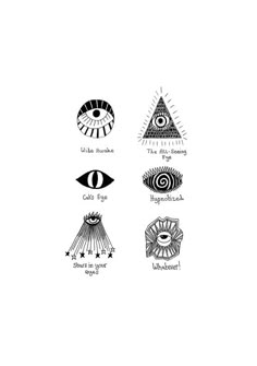 an image of different types of symbols in black and white