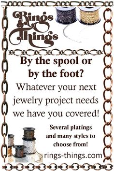 an advertisement for rings and things