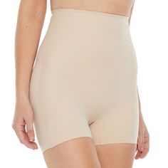 Contour your curves with Ambrielle women's high-waist shorts. This tag-free body shaper combines breathable fabric with a comfortable stretch for extra tummy control with firm support for all-around shaping.Concerns: Hips + Thighs, Tummy SolutionsSupport: Firm SupportFiber Content: 60% Nylon, 40% SpandexFabric Description: ElastaneCrotch Fiber Content: 92% Cotton, 8% SpandexCare: Machine WashCountry of Origin: Imported Beige Shapewear With Built-in Shorts, High-waisted Shorts Shapewear, High-waisted Compression Shapewear Shorts, High-waisted Smoothing Shapewear Shorts, Smoothing High-waisted Shorts Shapewear, High-waisted Shapewear Shorts, Full Coverage Shapewear Shorts, Short Compression Shapewear With Wide Waistband, Compressive Beige Shapewear With Built-in Shorts