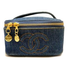 Chanel Vanity Denim Bag Blue Chanel Vanity, Denim Bag, Chanel Bags, Blue Bags, Chanel Bag, Limited Time, Color Blue, Vanity, Chanel