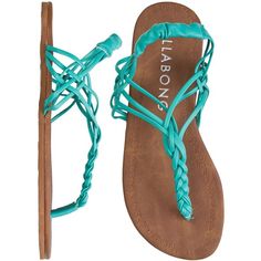 Billabong Sandals, Turquoise Sandals, Strappy Sandals Flat, Woven Sandals, Strappy Flats, Sandals Flat, Cute Sandals, Kinds Of Shoes, Crazy Shoes