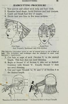 Vintage Haircuts, Cut Your Own Hair, Hair Cut Guide, How To Cut Your Own Hair, Hair School