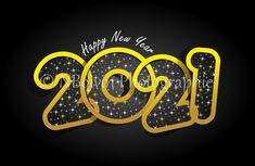 happy new year 2012 written in gold and black with stars on the dark background stock photo