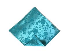 "Pocket Square - Spa Blue Rose Satin Jacquard Handkerchief - Adult Men's to Baby Sizing - 208.860.0879 - Handcrafted in the USA by Holiday Bow Ties, llc - The \"Lee\" Designer: Handcrafted in the USA by Holiday Bow Ties, llc Style: Handmade Dual Sided Reversible Fabric: 100% Polyester Satin Sizes Available: Adult 9\" Square, Boys 8\" Square, Toddler 7\" Square, Infant 6\" Square Shape: Traditional Colors: Spa Blue Pattern: Rose Jacquard Design Care: To preserve this hanky, please gently spot cle Grey Suit Men, 9 Square, Jacquard Design, Holiday Bows, Pocket Squares, Polyester Satin, Tie Accessories, Suit And Tie, Blue Rose