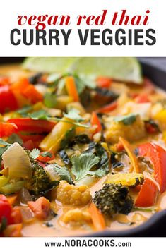 this vegan red thai curry veggies recipe is delicious and easy to make