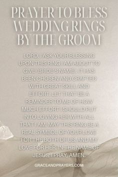 a wedding poem written in white with the words, pray to bliss, and an image of