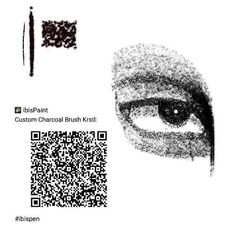 a close up of a person's eye with a bar code in the background