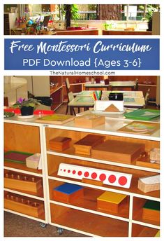 the montessori classroom is filled with lots of books and paper crafts for kids to make