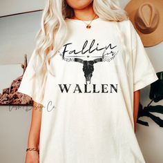 Fallin For Wallen' Screen Print Transfer - Black This is a TRANSFER item only (no finished apparel product will be sent.) Transfer is approximately 12" x 12" Commercial Heat Press Required For Optimal Transfer Quality Morgan Wallen Tshirt Ideas, Morgan Wallen Shirt Ideas, Country Tshirt Ideas, Heat Press Ideas, Morgan Wallen Shirts, Wallen Shirts, Etsy Dropshipping, Rodeo Aesthetic, Embellished Clothes