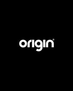 the origin logo is black and white with an orange stripe on it's left side