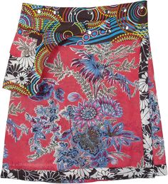 A fun bohemian summer wrap skirt with an A-line fit and patchwork. This is a wrap around skirt with adjustable snap buttons attached at the waist so that you can wear this skirt according to your waist size. #tlb #WrapAroundSkirt #JuniorPetite #Pocket #Floral #Printed #SnapWrapSkirt #Alinewrapskirtwithpocket Multicolor Bohemian Wrap Skirt For Vacation, Bohemian Multicolor Wrap Skirt For Vacation, Bohemian Multicolor Wrap Skirt For Beach, Summer Patchwork Wrap Skirt, Multicolor Mini Wrap Skirt For Summer, Bohemian Skirt With Vibrant Print For Vacation, Multicolor Wrap Skirt For Summer, Bohemian Beach Skirt With Vibrant Print, Bohemian Vibrant Print Skirt For Vacation