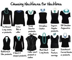 #7 Choosing necklaces for necklines ~ 31 Clothing Tips Every Girl Should Know Necklaces For Necklines, Types Of Clothing, Necklace For Neckline, Mode Tips, Rocker Girl, Mode Inspiration, Home Fashion, Every Girl