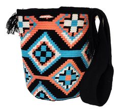 Introducing our exquisite Wayuu Bag, a stunning blend of tradition and contemporary style. Handcrafted by skilled artisans from the indigenous Wayuu community in Colombia, each bag is a masterpiece of intricate weaving and vibrant colors. With a diameter ranging from 9 to 13 inches and a matching depth, this bag strikes the perfect balance between functionality and elegance. Its compact yet spacious design allows you to carry your essentials with ease while adding a touch of unique charm to your Traditional Handwoven Multicolor Bucket Bag, Traditional Multicolor Handwoven Bucket Bag, Traditional Multicolor Woven Bucket Bag, Artisan Multicolor Crochet Bag Fair Trade, Multicolor Artisan Crochet Bag Fair Trade, Artisan Multicolor Fair Trade Crochet Bag, Traditional Multicolor Crochet Bag, Fair Trade, Traditional Multicolor Crochet Bag Fair Trade, Traditional Multicolor Fair Trade Crochet Bag