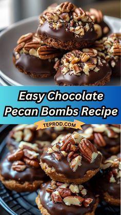 Dive into the world of deliciousness with this Easy Chocolate Pecan Bombs Recipe. These delightful treats combine the best of brownies and pecan pie for a mouthwatering experience. With simple ingredients and straightforward steps, you can whip up these chocolate pecan bombs in no time. Perfect for gatherings or a cozy night in, these desserts will be a hit with everyone. Enhance your baking skills and satisfy your sweet tooth with these unique and decadent brownie bombs that pack a flavorful... Baking Skills, Bombe Recipe, Chocolate Pecan, Recipe Boards, Cozy Night, Easy Chocolate, Simple Ingredient, Night In