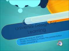 an image of a computer screen with the words universal design for learning