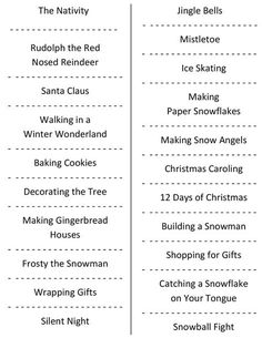 two different types of christmas words