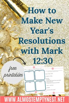 the new year's resolution with mark 12 30 and how to make new year's resolution