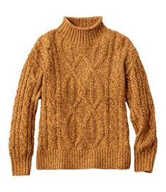 #LLBean: Women's 1912 Heritage Wool Blend Mockneck Sweater Deep Autumn Clothing, Irish Fashion Women, British Heritage Fashion, English Country Fashion, Knit Wrap Pattern, Irish Fashion, Novelty Sweater, Mockneck Sweater, Country Fashion