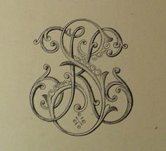 a drawing of the letter b in an ornate style