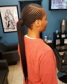 Low Feed In Braids Ponytail, Bad Cornrows, Small Feed In Braids Ponytail, Upstyle Braids For Black Hair, Feed In Braids Ponytail, Carrot Hairstyles, Cornrow Ponytail, Easy Short Haircuts, Weave Hairstyles Braided