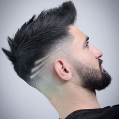 Hair Tattoo Men, Cool Mens Haircuts, Cool Hairstyles For Men, Men Haircut Styles