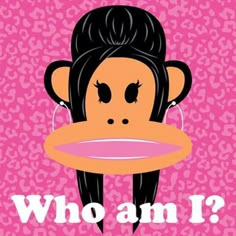 a girl with her head in the air holding a frisbee that says who am i?