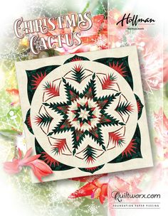 Christmas Cactus Cactus Quilt Pattern, Cactus Quilt, Quiltworx Judy Niemeyer, Judy Niemeyer Quilts, Judy Niemeyer, Foundation Paper Piecing Patterns, Jelly Roll Quilt Patterns, The Quilt Show, Batik Quilts