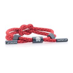 Red knotted bracelet featuring grey hardware, complemented with hexagonal aglets and contrast emblems. 100% polyester. one size fits most smaller wrists, 6'' to 7.5'' in wrist circumference. Adjustable Durable Red Bracelets, Shoelace Bracelet, Off White Fashion, Knotted Bracelet, Bracelet Knots, Charm Bracelets, Arm Band, Rope Bracelet, Shoe Laces