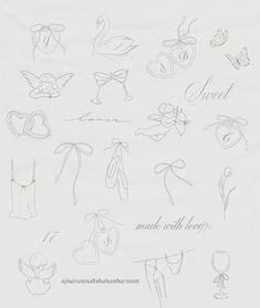 small tattoos by Tattoo Art & Designs Precious Word Tattoo, Swan Fine Line Tattoo, Bow Flash Tattoo, Girly Butterfly Tattoos, Bathing Suit Tattoo, Butterfly Bow Tattoo, Small Locket Tattoo, Small Swan Tattoo, Fine Line Locket Tattoo