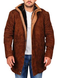 Mens Robert Sheriff Suede Leather Coat Robert Taylor Longmire, Walt Longmire, Brown Suede Leather Jacket, Robert Taylor, Leather Coat Jacket, Suede Leather Jacket, Movies Outfit, Real Leather Jacket