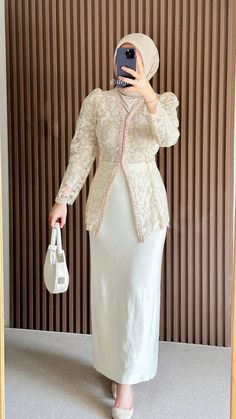 Engagement Hijab Outfits, Outfit Kondangan Casual, Brukat Dress, Kebaya Modern Dress, Simple Dress Casual, Kebaya Dress, Fashion Sketches Dresses, Sketches Dresses, Aesthetic Inspiration