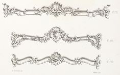 an old drawing of ornate design on white paper