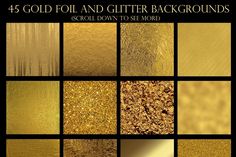 gold foil and glitter background pack