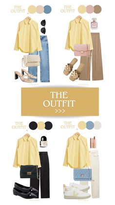 Fashion Mix And Match, Yellow Dress Shirt Outfit, Yellow Top Outfit Ideas, Yellow Shirt Outfit Hijab, How To Style Yellow Shirt, Yellow Shirt Outfit Women Casual, Colour Matching Clothes, Colorful Outfits Hijab