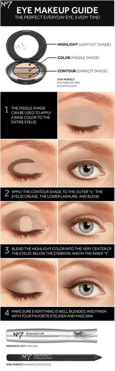 Sharpen your eye makeup skills with No7 eye shadow, mascara, eyeliner and this how-to guide for a brighter, bigger look. Eyeliner Tips And Tricks For Beginners.  Looking For Great Gel, Liquid, Winged, Or Pencil Techniques?  We Have Products For Achieving A Natural Look And Some Sweet Tips For Techniques For Glasses.  All Women Must Learn How To Do Step By Step Natural Eyeliner For Bottom And Top Lids. Make Up Guide, Eye Makeup Guide, Halloweenský Makeup, Smink Inspiration, Makijaż Smokey Eye, Makeup Guide, Makeup Tricks