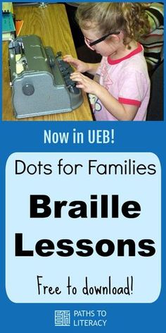 Free braille lessons for families are now available in UEB! Braille Reader, Braille Alphabet, We Are Teachers, Hobbies And Interests, Basic Math, Educational Activities, Life Skills