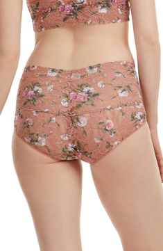 Fabulously soft and stretchy lace panties—updated with vintage-inspired flowers—feel great on and don't show through your clothes. Supima® cotton-lined gusset 79% nylon, 21% spandex Hand wash, dry flat Made in the USA Panty Style, Retro Glamour, Floral Retro, Supima Cotton, Girl Body, Color Swatches, Soft Fabrics, Leopard Print, Vintage Inspired