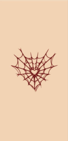 a drawing of a spider web on a beige background