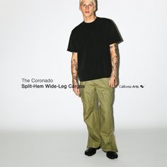 A utility cargo for the ultimate off-duty uniform. Easy-going and relaxed, these cargos are pleated for a slightly wider, straight-leg silhouette. Open the side-zip hems for a sportier 90's aesthetic. Dress down formal blazers and button-ups with an effortless, casual contrast. Streetwear Cargo Pants With Straight Leg And Zip Fly, Streetwear Straight Leg Cargo Pants With Zip Fly, Straight Leg Cargo Pants For Streetwear With Zip Fly, Straight Leg Cargo Pants For Streetwear, Relaxed Fit Straight Leg Parachute Pants For Streetwear, Relaxed Fit Casual Cargo Pants With Zip Fly, Straight Hem Cargo Pants With Pockets For Streetwear, Utility Bottoms With Straight Hem For Streetwear, Urban Style Relaxed Fit Pants With Zip Fly