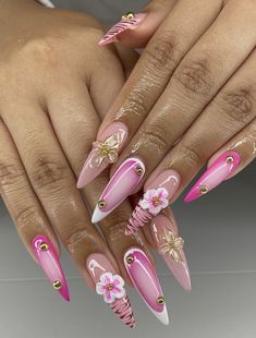 Md Nails, Nails Australia, Almond Acrylic Nails Designs, Summer Nail Ideas, Wow Nails, Gel Nails Diy, Colored Acrylic Nails, Girly Acrylic Nails, Classy Acrylic Nails