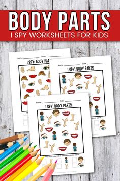 body parts worksheets for kids to practice body parts