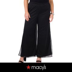 in stock Black Bottoms With Elastic Waistband For Evening, Black Pants With Elastic Waistband For Evening, Plus Size Dressy, Black Palazzo Pants, Wide Leg Palazzo Pants, Dressy Pants, Pant Set, Palazzo Pants, Plus Size Dresses